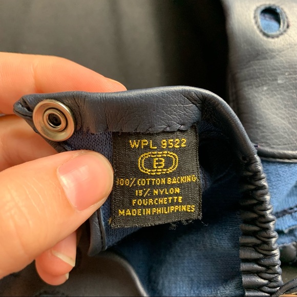 VIntage navy blue Driving Gloves - Picture 4 of 7